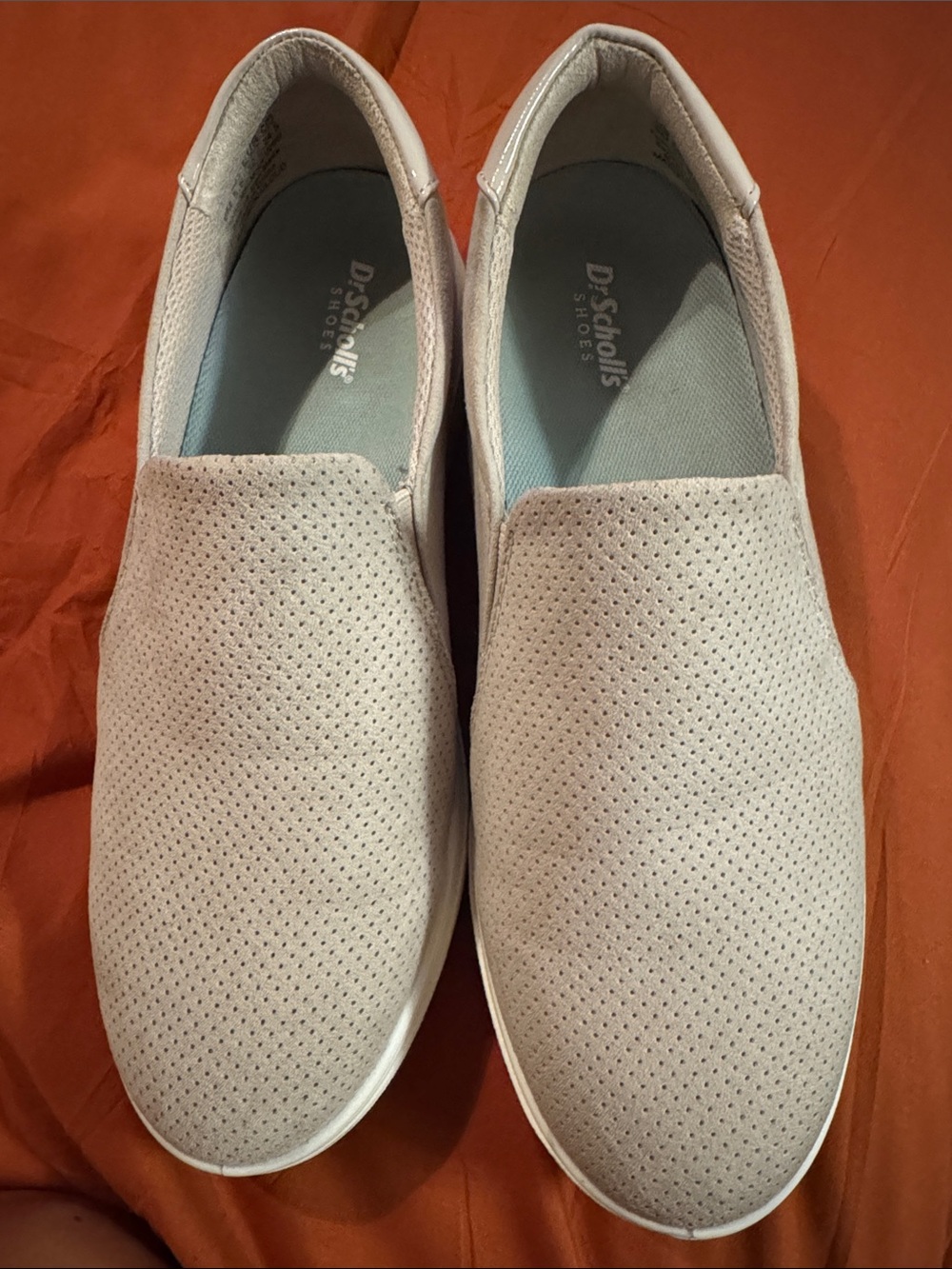 Dr. Scholl's Men or Women 's Perforated Slip-On Shoes in Light Gray / worn once